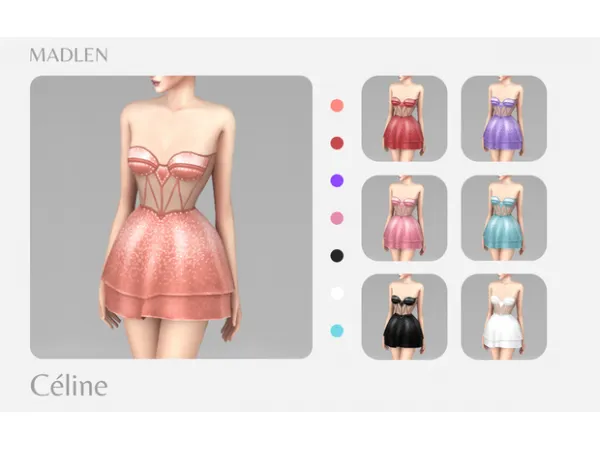 Maxis Match Madlen Celine Dress - The Sims 4 Custom Content