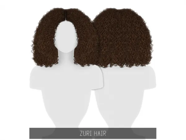 Alpha ZURI HAIR by simsfinds - The Sims 4 Custom Content