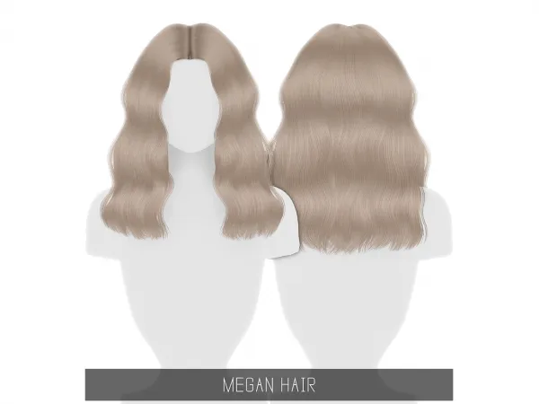 Alpha MEGAN HAIR by simsfinds - The Sims 4 Custom Content