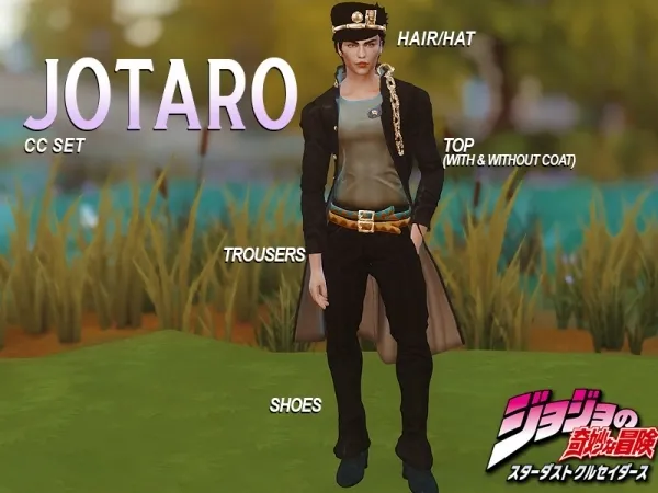 Alpha Jotaro by simsfinds - The Sims 4 Custom Content