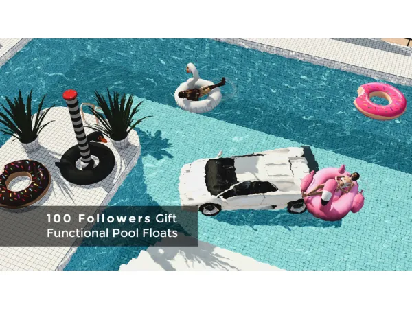 Pool Floats FUNCTIONAL by simsfinds - The Sims 3 Custom Content