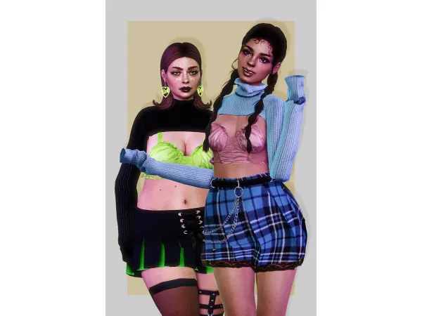 Alpha Strange Days Top - The Sims 4 Custom Content