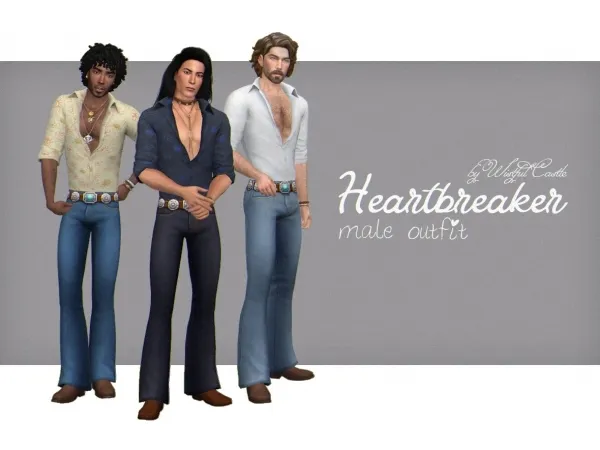 Maxis Match Heartbreaker (male outfit) by simsfinds - The Sims 4 Custom Content