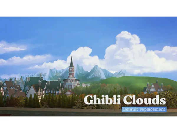 Mix Ghibli Clouds by simsfinds - The Sims 4 Custom Content