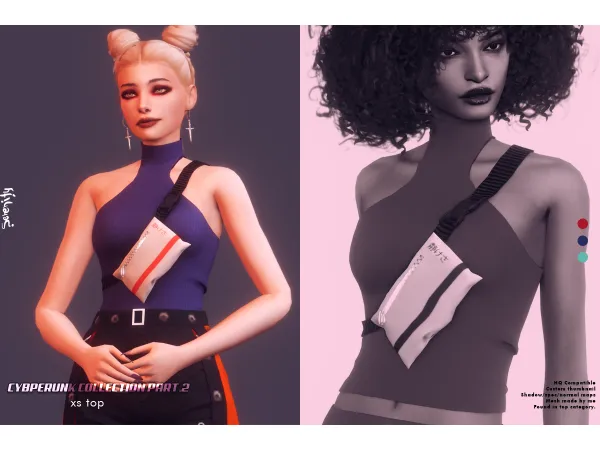 Alpha XS Top by serenity-cc - The Sims 4 Custom Content