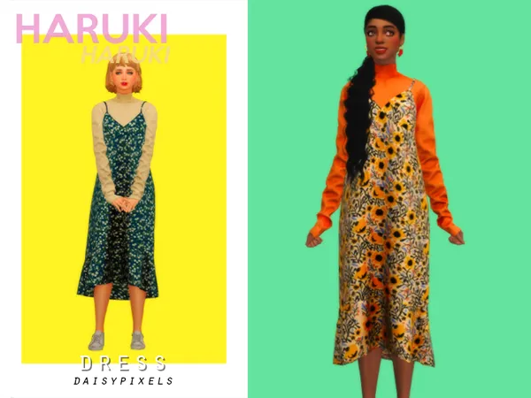 Alpha Haruki Dress ( ) by daisypixels - The Sims 4 Custom Content