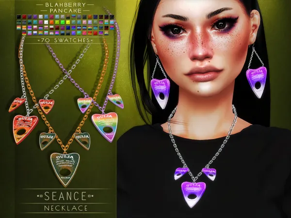 Alpha Blahberry Pancake Seance Necklace F by blahberry-pancake - The Sims 4 Custom Content