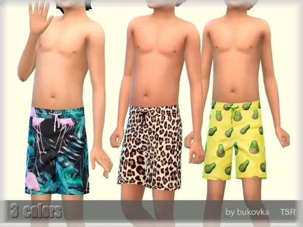 Maxis Match bukovka's Swimsuit Child Male - The Sims 4 Custom Content