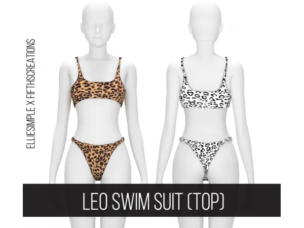 Alpha LEO SWIMSUIT (TOP) by fifthscreations - The Sims 4 Custom Content