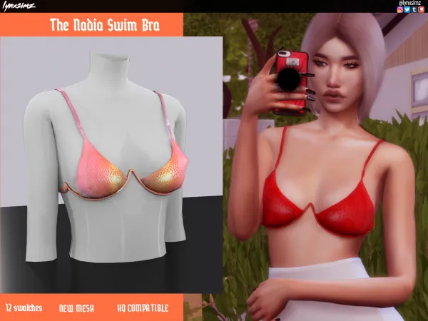 Alpha Lynxsimz Nadia Swim Bra by lynxsimz - The Sims 4 Custom Content