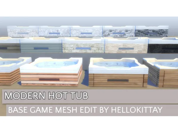Maxis Match Modern Hot Tub Base Game by simsfinds - The Sims 4 Custom Content