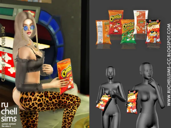 Alpha Cheetos Acc pose by ruchellsims - The Sims 4 Custom Content