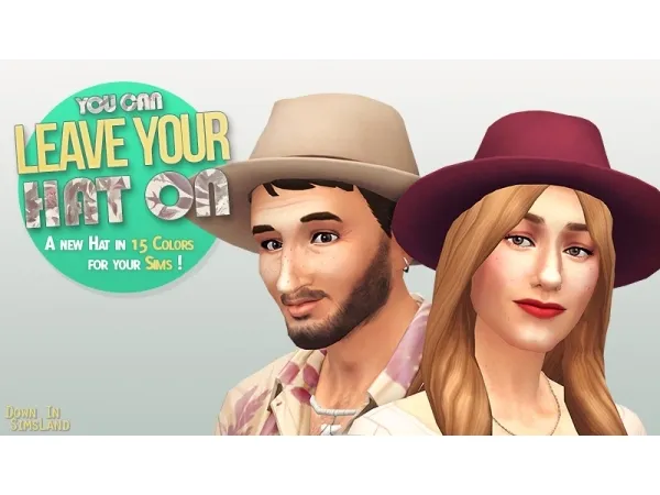 Maxis Match Leave Your Hat On Casual Hat by simsfinds - The Sims 4 Custom Content