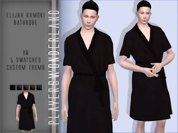 Alpha PlayersWonderland's Elijah Kamski Bathrobe - The Sims 4 Custom Content
