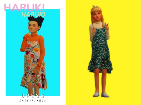 Alpha Haruki dress (for children) - The Sims 4 Custom Content