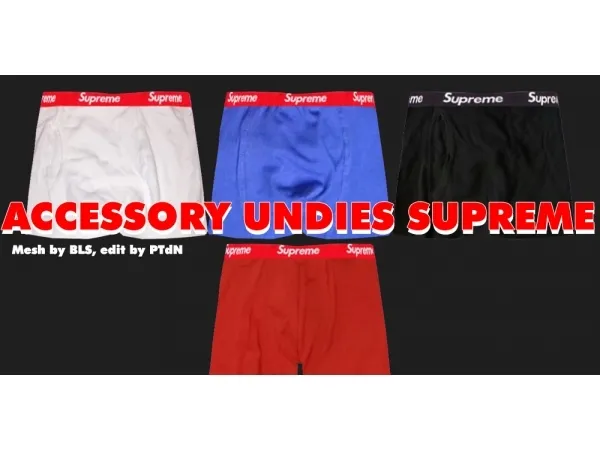 Alpha acc Undies Supreme by simsfinds - The Sims 4 Custom Content