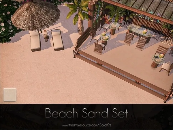 Alpha Caroll91's Beach Sand Set - The Sims 4 Custom Content