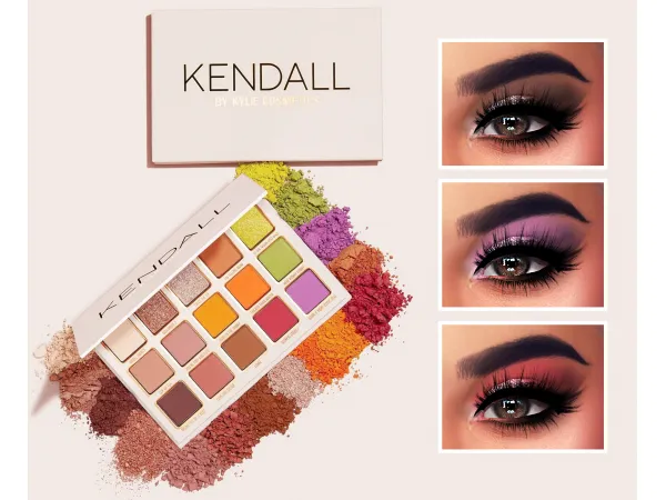 Alpha Kendall Eyeshadow Palette by kenzarsims - The Sims 4 Custom Content