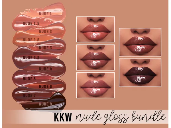 Alpha NUDE GLOSS BUNDLE - The Sims 4 Custom Content