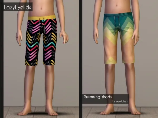 Alpha Swimming shorts by lazyeyelids - The Sims 4 Custom Content