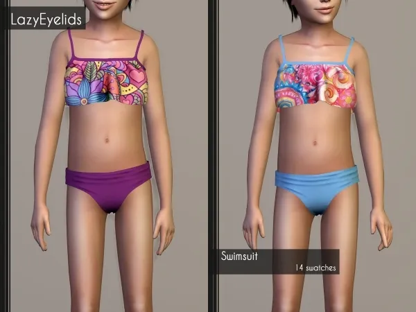 Alpha Swimsuit by lazyeyelids - The Sims 4 Custom Content