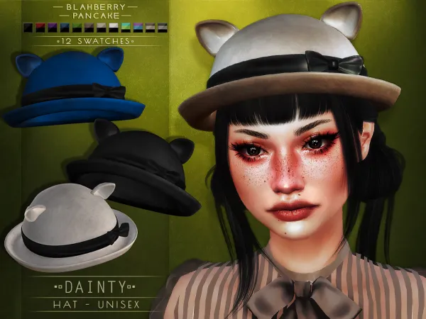 Alpha Blahberry Pancake Dainty Hat (unisex) by blahberry-pancake - The Sims 4 Custom Content