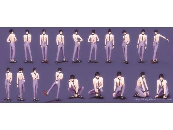 Maxis Match Male poses 07 Pose Pack CAS - The Sims 4 Custom Content
