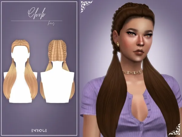Maxis Match [EnriqueS4] Chik Hairstyle - The Sims 4 Custom Content