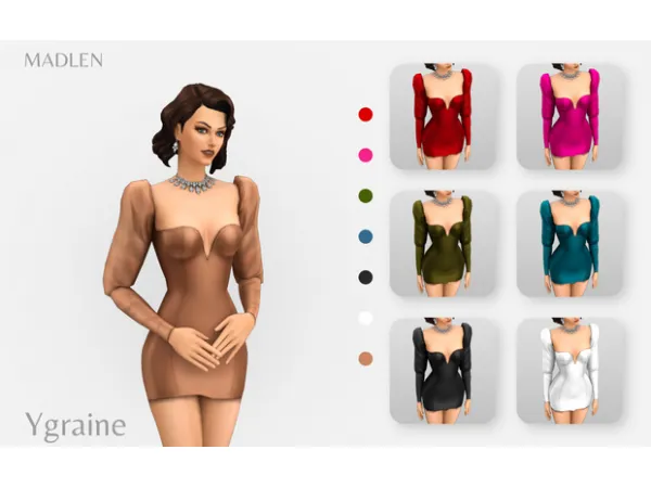 Maxis Match Madlen Ygraine Dress - The Sims 4 Custom Content