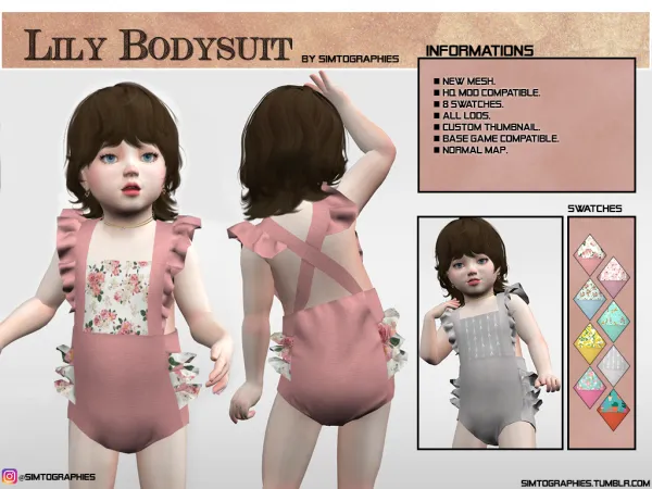 Maxis Match Lily Bodysuit by simtographies - The Sims 4 Custom Content