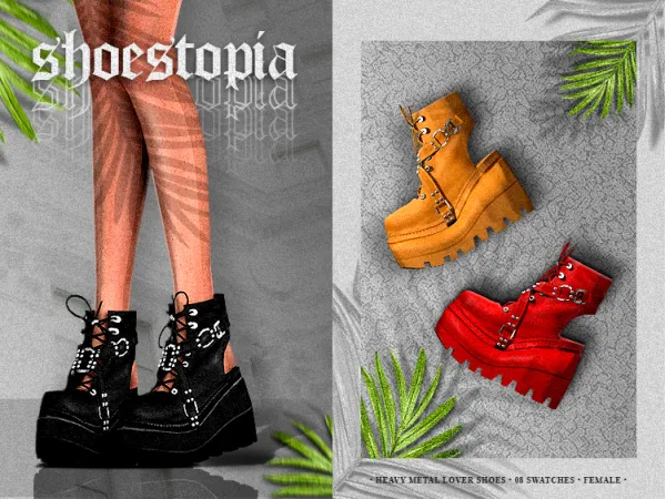 Alpha shoestopia heavy metal lover shoes by shoestopia - The Sims 4 Custom Content