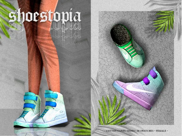 Alpha shoestopia cotton candy shoes by shoestopia - The Sims 4 Custom Content
