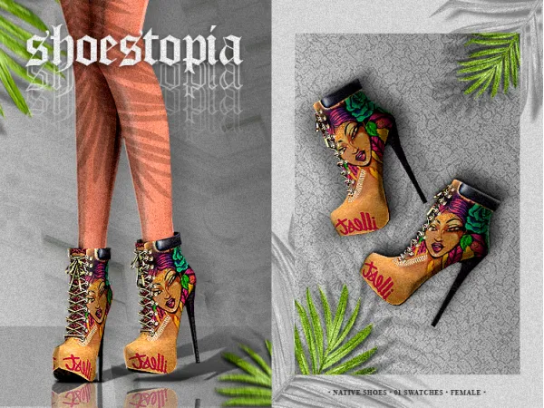Alpha shoestopia native shoes by shoestopia - The Sims 4 Custom Content