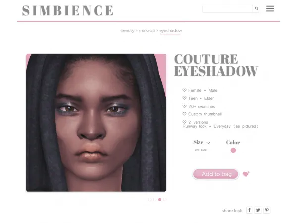 Maxis Match Couture Eyeshadow by simsfinds - The Sims 4 Custom Content
