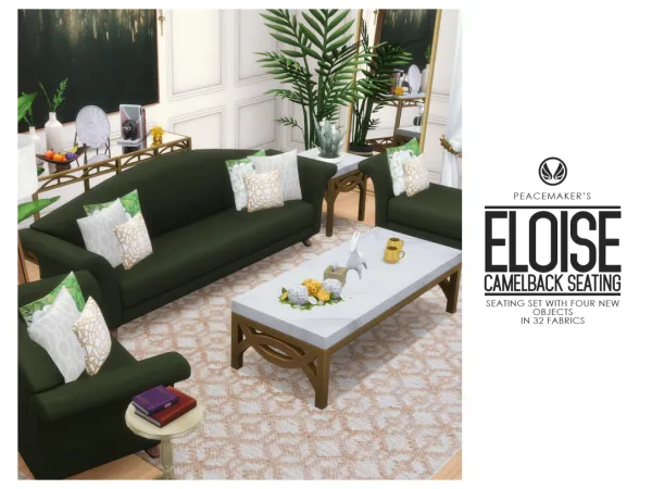 Maxis Match Eloise Camelback Seating by simsfinds - The Sims 4 Custom Content