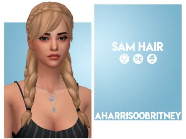 Maxis Match Sam Hair by aharris00britney - The Sims 4 Custom Content