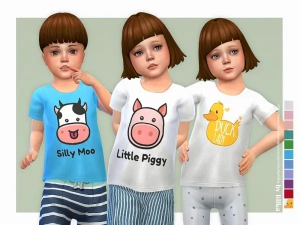 Maxis Match lillka's Cute Farm T Shirt by thesimsresource - The Sims 4 Custom Content