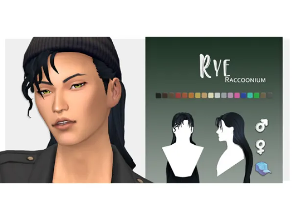 Maxis Match Rye hair - The Sims 4 Custom Content