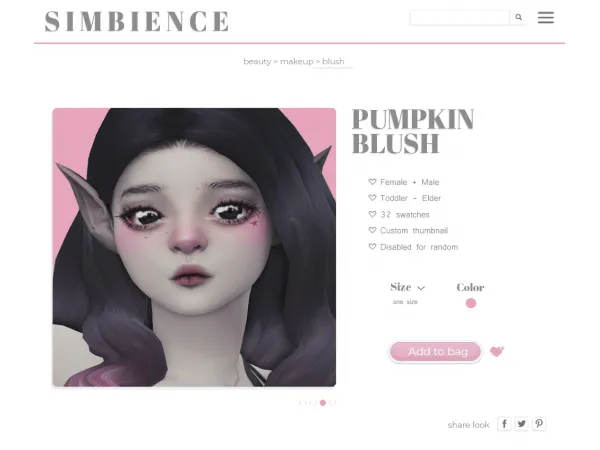 Maxis Match Pumpkin blush by simsfinds - The Sims 4 Custom Content