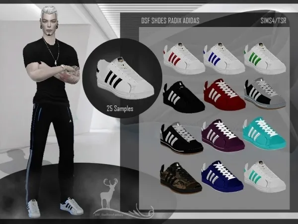 Mix DanSimsFantasy's DSF SHOES RADIX ADIDAS by thesimsresource - The Sims 4 Custom Content