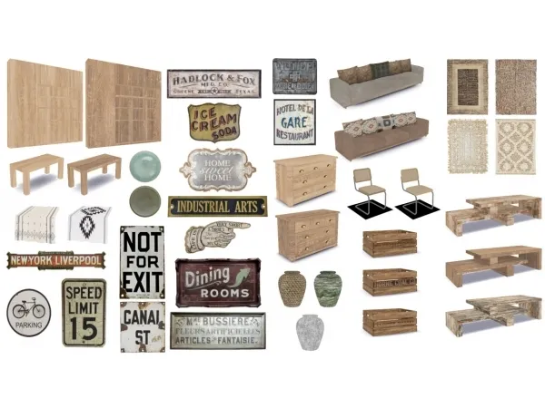 Alpha CINQ HOME recolor by simsfinds - The Sims 4 Custom Content