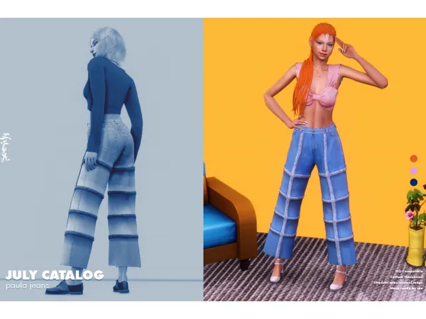 Mix Paula Jeans - The Sims 4 Custom Content