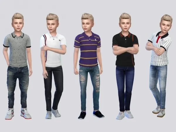 Maxis Match McLayneSims' Twain Polo Shirts - The Sims 4 Custom Content