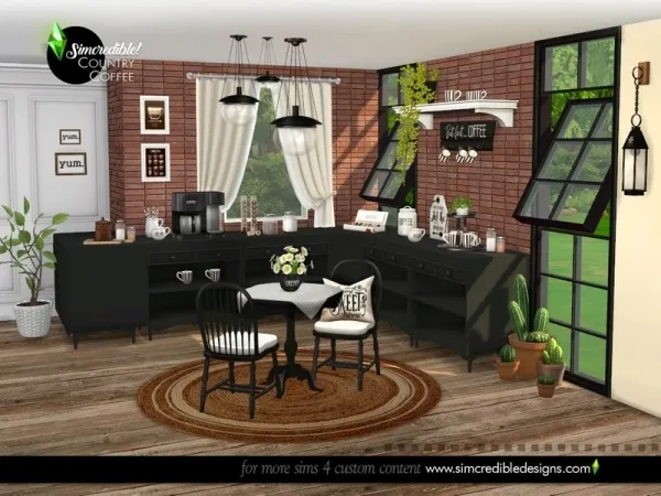 Maxis Match SIMcredible's Country Coffee - The Sims 4 Custom Content