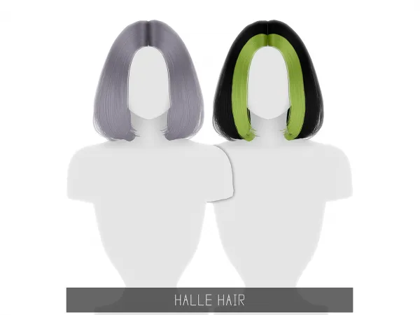Alpha HALLE HAIR by simsfinds - The Sims 4 Custom Content