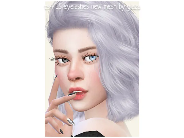 Alpha 15 eyelashes new mesh by glaza - The Sims 4 Custom Content