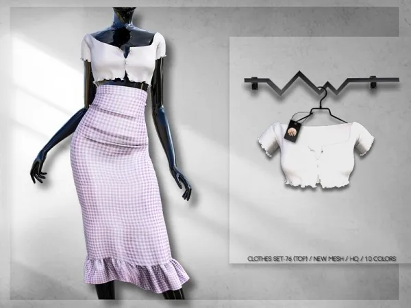 Alpha busra tr's Clothes SET 76 (TOP) BD294 by busratr - The Sims 4 Custom Content