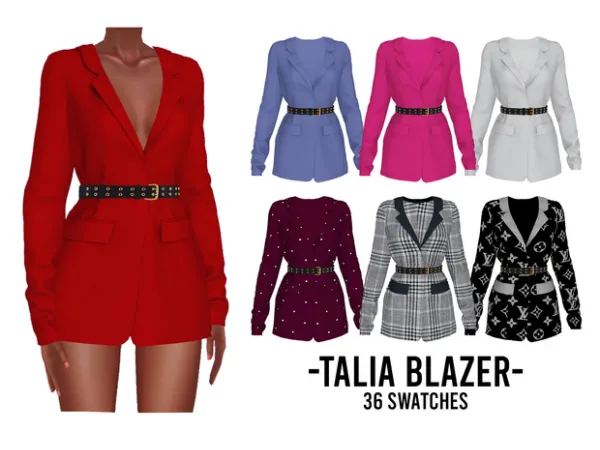 Alpha TALIA BLAZER - The Sims 4 Custom Content