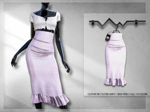 Alpha busra tr's Clothes SET 76 (MIDI SKIRT) BD295 by busratr - The Sims 4 Custom Content
