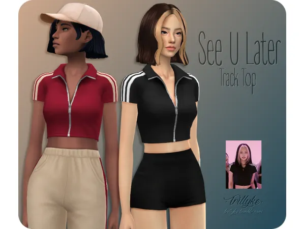 Maxis Match See U Later Top by trillyke - The Sims 4 Custom Content